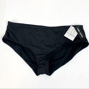 24th & Ocean Black Solid Mid Rise Tummy Control Swim Bottoms Size 22W